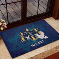 Personalised Israel Holocaust Remembrance Day Rubber Doormat Yom HaShoah Never Forget Never Again