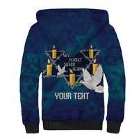 Personalised Israel Holocaust Remembrance Day Sherpa Hoodie Yom HaShoah Never Forget Never Again