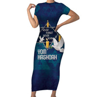 Personalised Israel Holocaust Remembrance Day Short Sleeve Bodycon Dress Yom HaShoah Never Forget Never Again
