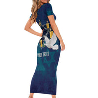 Personalised Israel Holocaust Remembrance Day Short Sleeve Bodycon Dress Yom HaShoah Never Forget Never Again