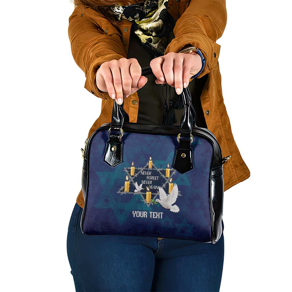 Personalised Israel Holocaust Remembrance Day Shoulder Handbag Yom HaShoah Never Forget Never Again