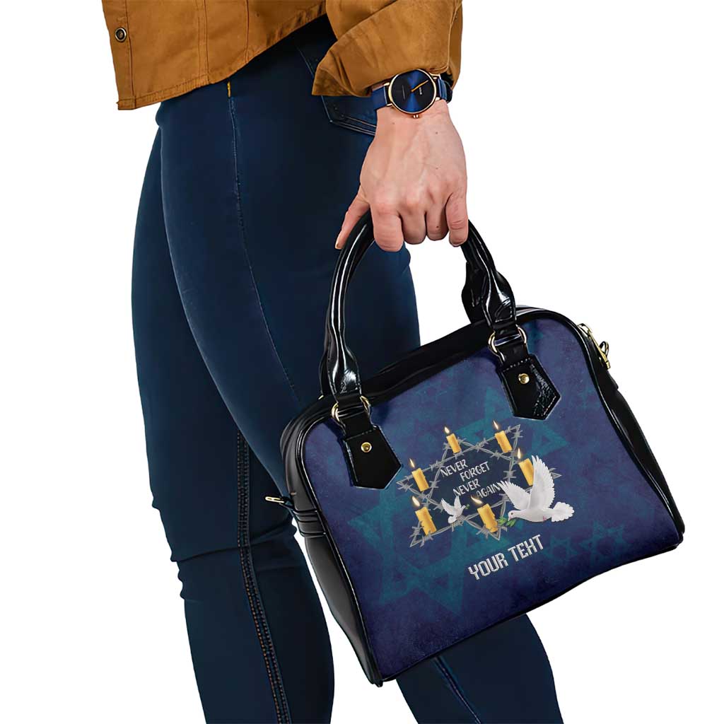 Personalised Israel Holocaust Remembrance Day Shoulder Handbag Yom HaShoah Never Forget Never Again