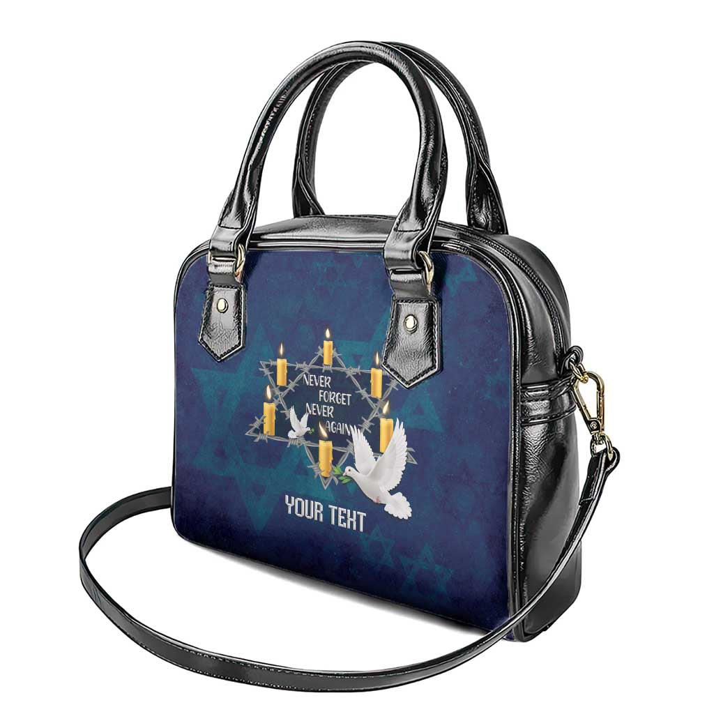 Personalised Israel Holocaust Remembrance Day Shoulder Handbag Yom HaShoah Never Forget Never Again