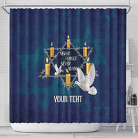 Personalised Israel Holocaust Remembrance Day Shower Curtain Yom HaShoah Never Forget Never Again