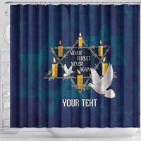 Personalised Israel Holocaust Remembrance Day Shower Curtain Yom HaShoah Never Forget Never Again