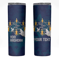 Personalised Israel Holocaust Remembrance Day Skinny Tumbler Yom HaShoah Never Forget Never Again