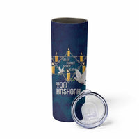 Personalised Israel Holocaust Remembrance Day Skinny Tumbler Yom HaShoah Never Forget Never Again