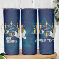 Personalised Israel Holocaust Remembrance Day Skinny Tumbler Yom HaShoah Never Forget Never Again