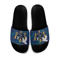 Personalised Israel Holocaust Remembrance Day Slide Sandals Yom HaShoah Never Forget Never Again