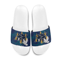 Personalised Israel Holocaust Remembrance Day Slide Sandals Yom HaShoah Never Forget Never Again