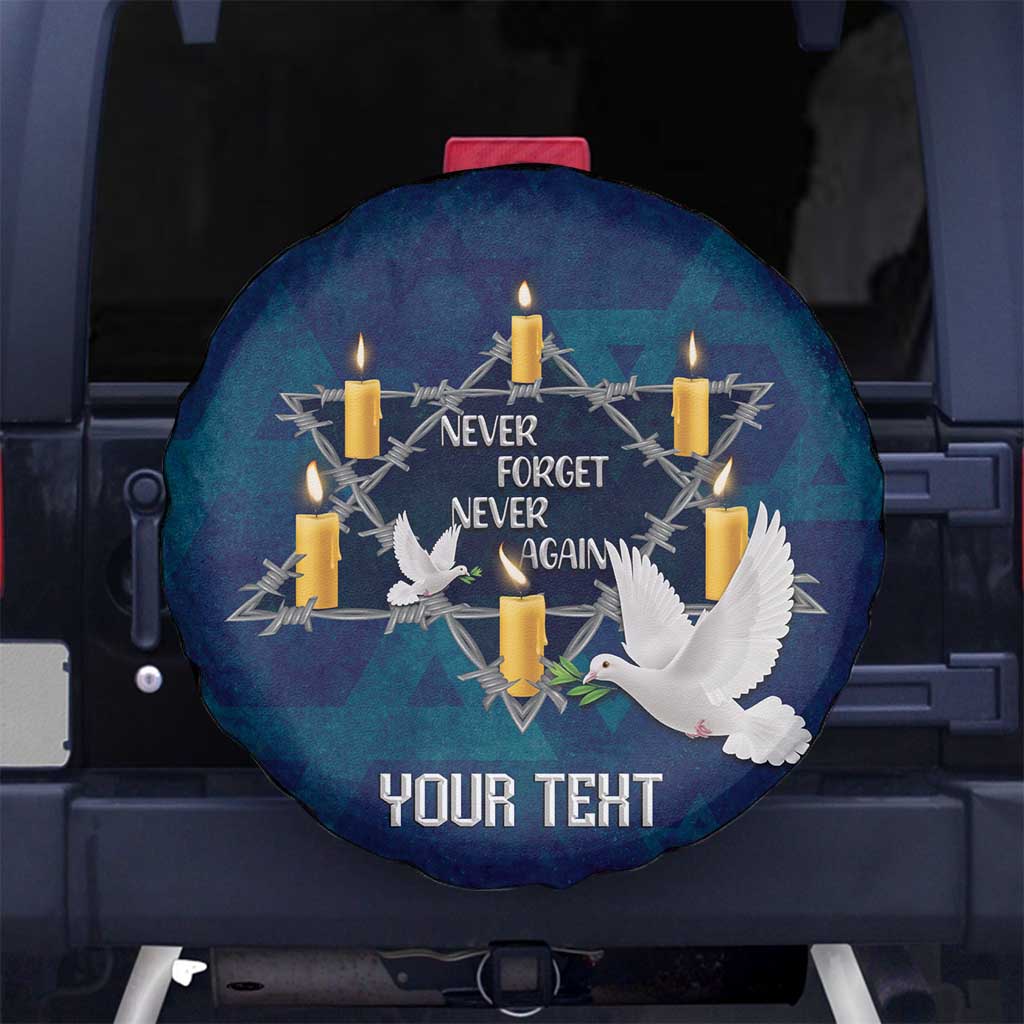 Personalised Israel Holocaust Remembrance Day Spare Tire Cover Yom HaShoah Never Forget Never Again