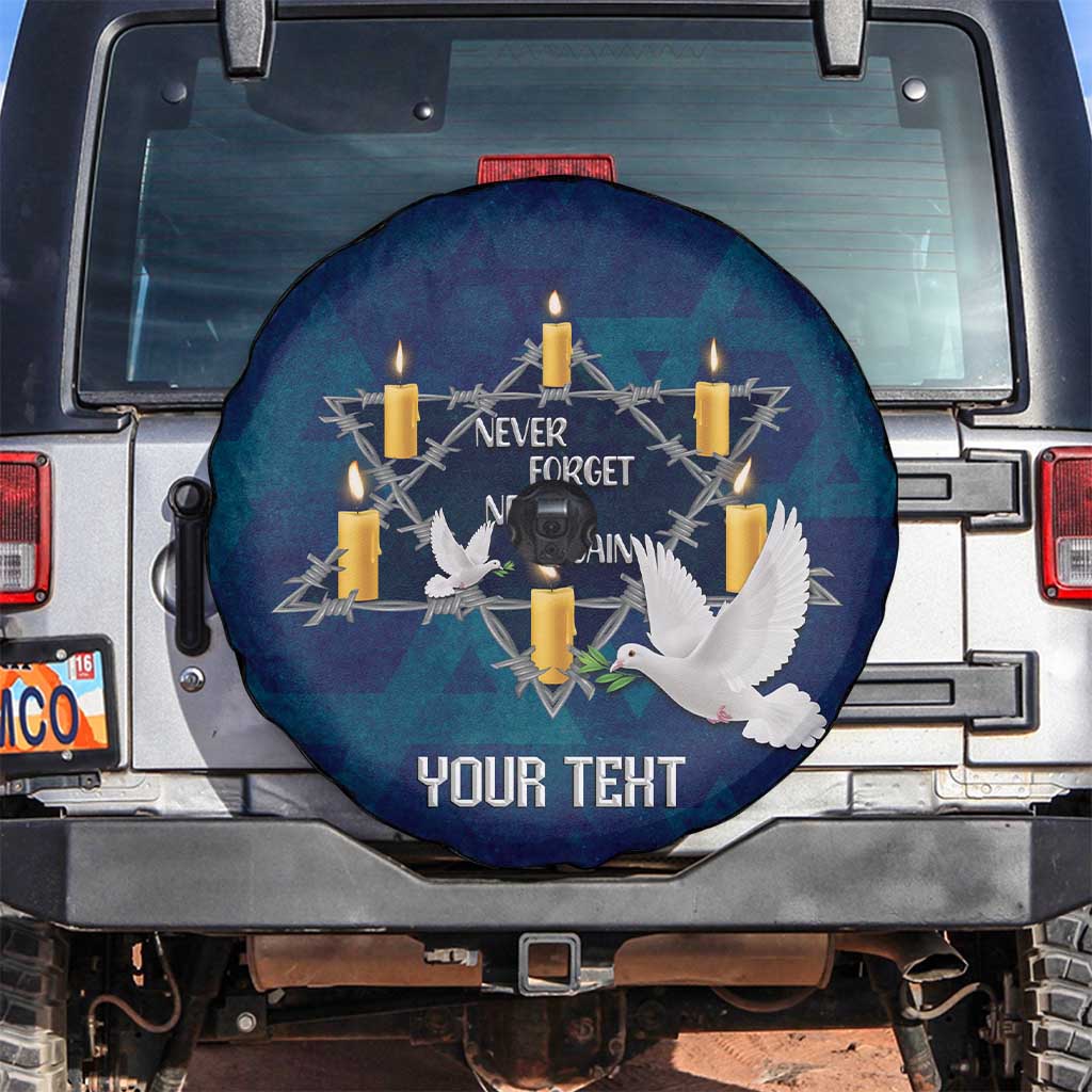 Personalised Israel Holocaust Remembrance Day Spare Tire Cover Yom HaShoah Never Forget Never Again