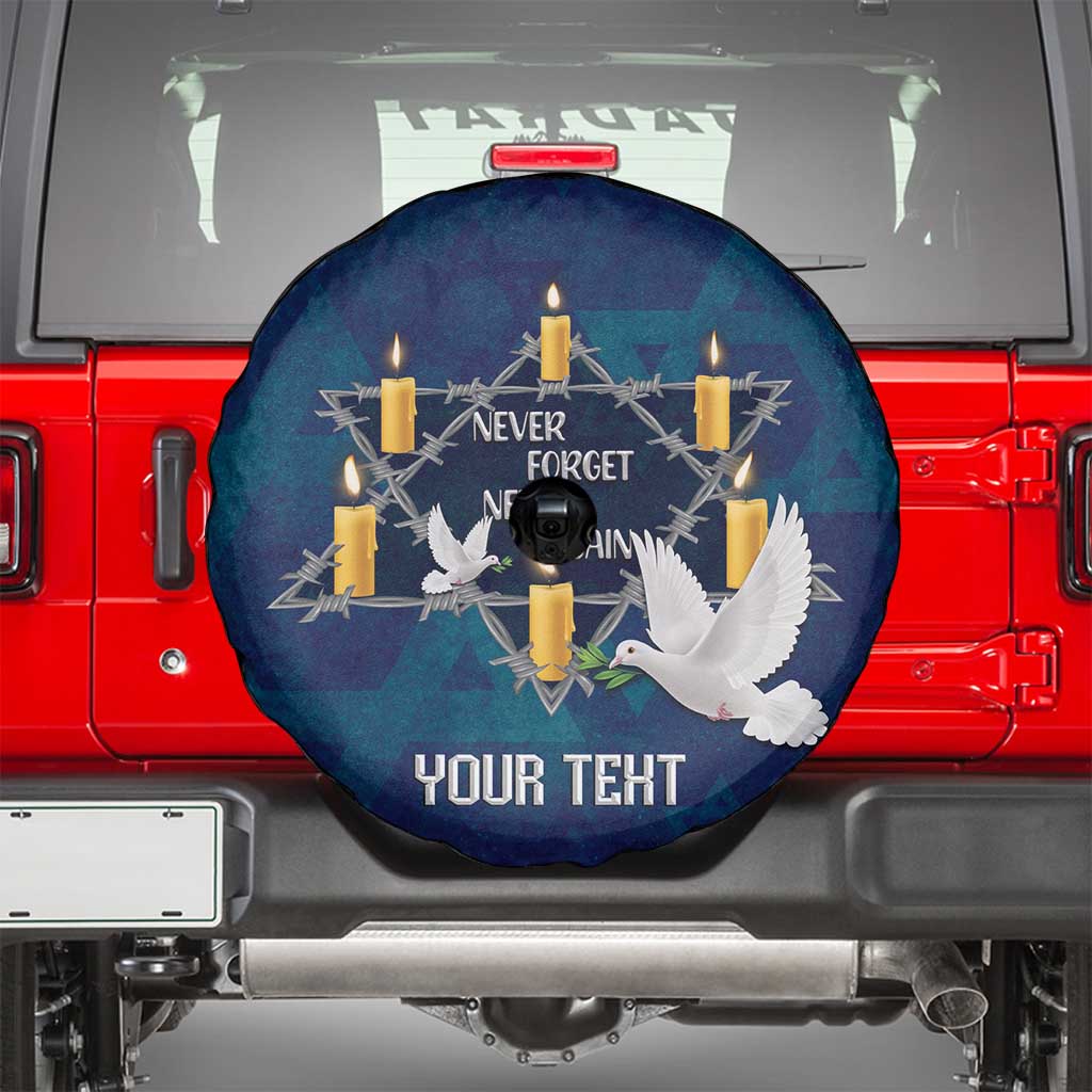 Personalised Israel Holocaust Remembrance Day Spare Tire Cover Yom HaShoah Never Forget Never Again
