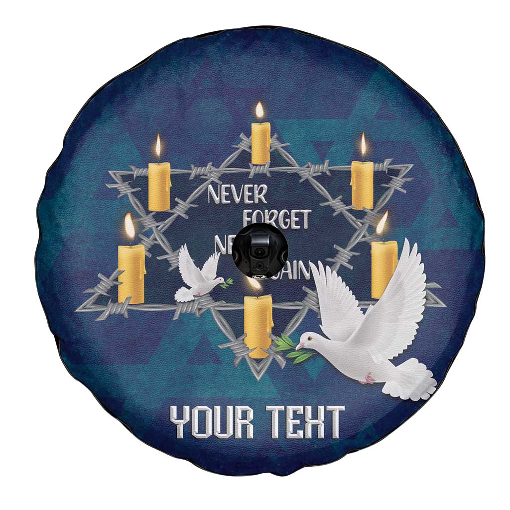 Personalised Israel Holocaust Remembrance Day Spare Tire Cover Yom HaShoah Never Forget Never Again