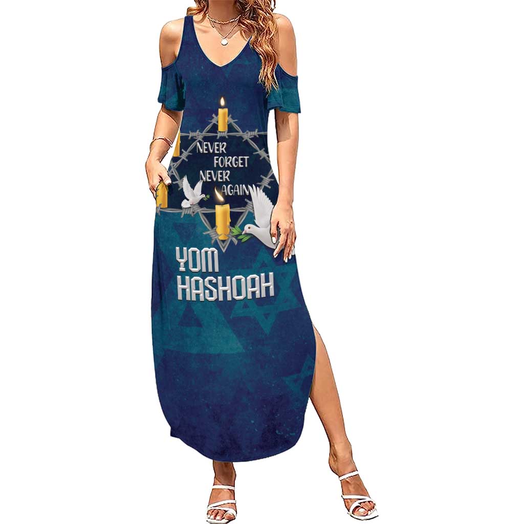 Personalised Israel Holocaust Remembrance Day Summer Maxi Dress Yom HaShoah Never Forget Never Again