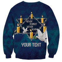 Personalised Israel Holocaust Remembrance Day Sweatshirt Yom HaShoah Never Forget Never Again