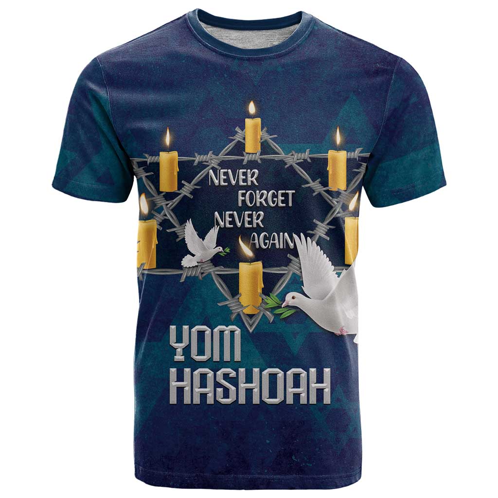 Personalised Israel Holocaust Remembrance Day T Shirt Yom HaShoah Never Forget Never Again