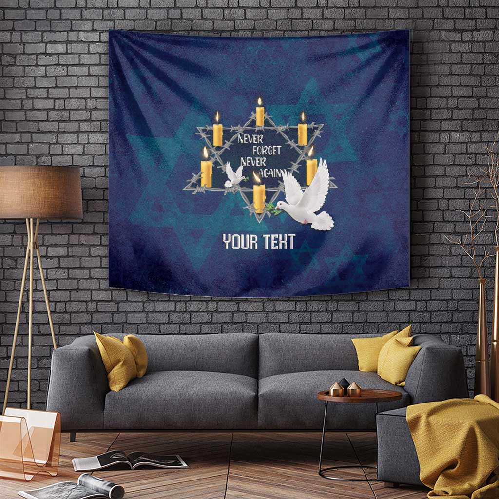 Personalised Israel Holocaust Remembrance Day Tapestry Yom HaShoah Never Forget Never Again