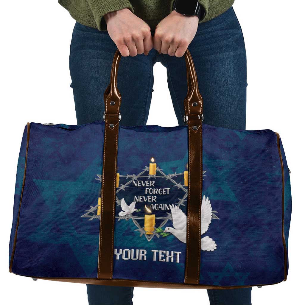 Personalised Israel Holocaust Remembrance Day Travel Bag Yom HaShoah Never Forget Never Again