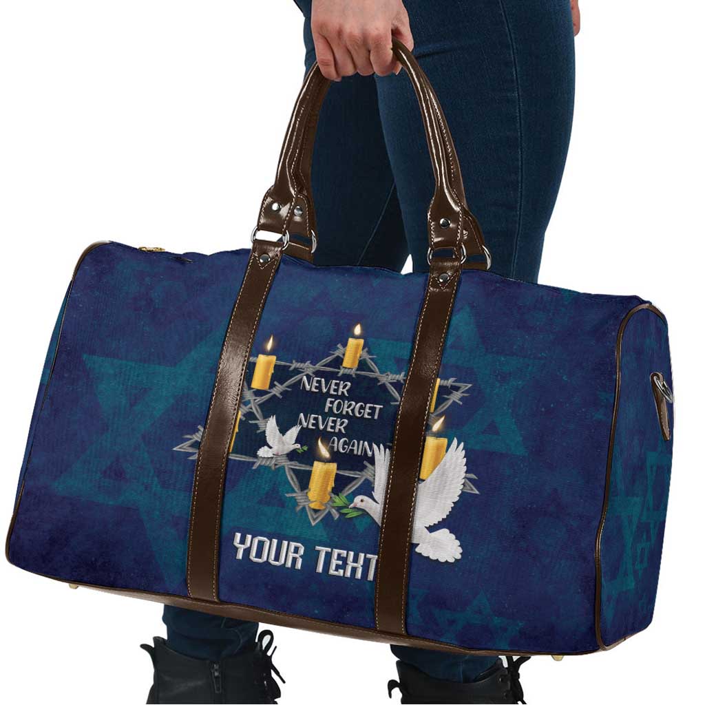 Personalised Israel Holocaust Remembrance Day Travel Bag Yom HaShoah Never Forget Never Again