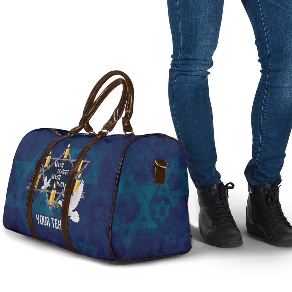 Personalised Israel Holocaust Remembrance Day Travel Bag Yom HaShoah Never Forget Never Again