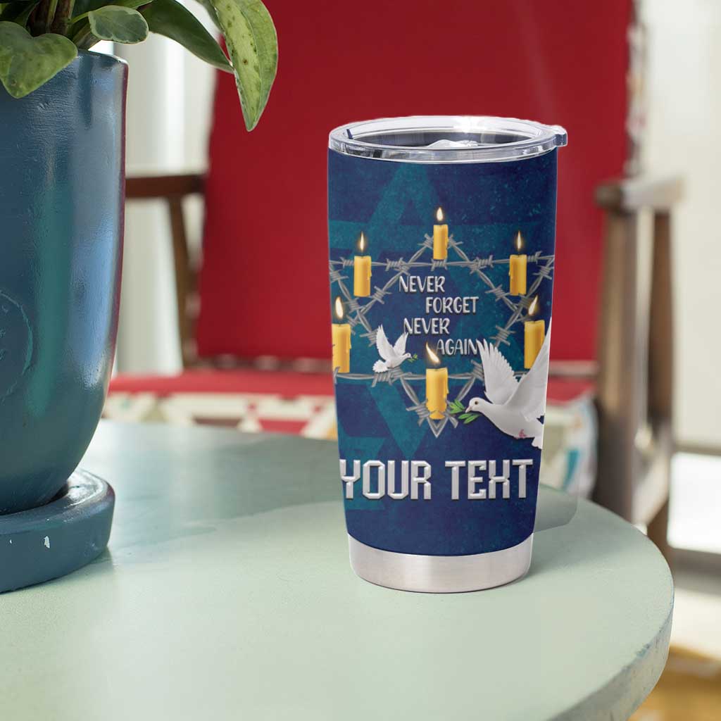 Personalised Israel Holocaust Remembrance Day Tumbler Cup Yom HaShoah Never Forget Never Again