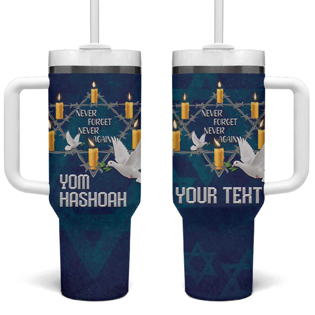 Personalised Israel Holocaust Remembrance Day Tumbler With Handle Yom HaShoah Never Forget Never Again