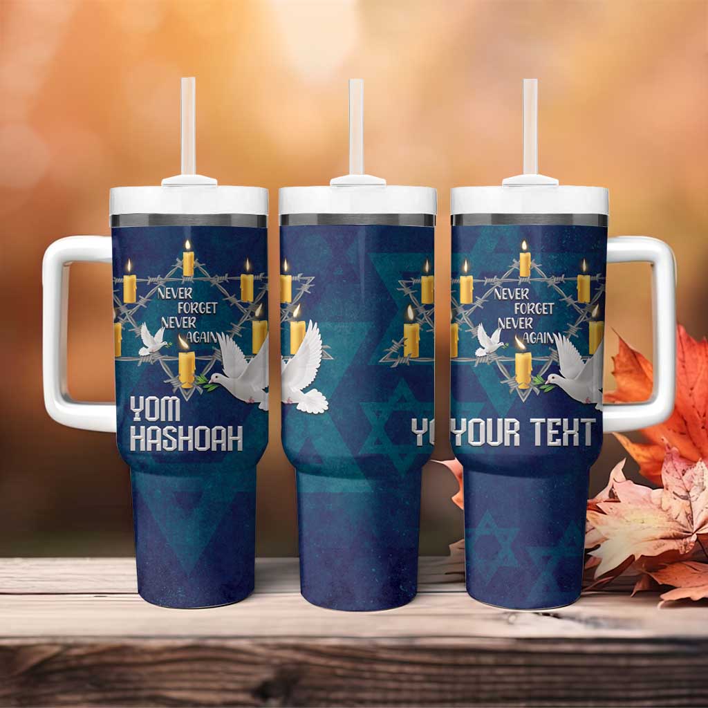 Personalised Israel Holocaust Remembrance Day Tumbler With Handle Yom HaShoah Never Forget Never Again