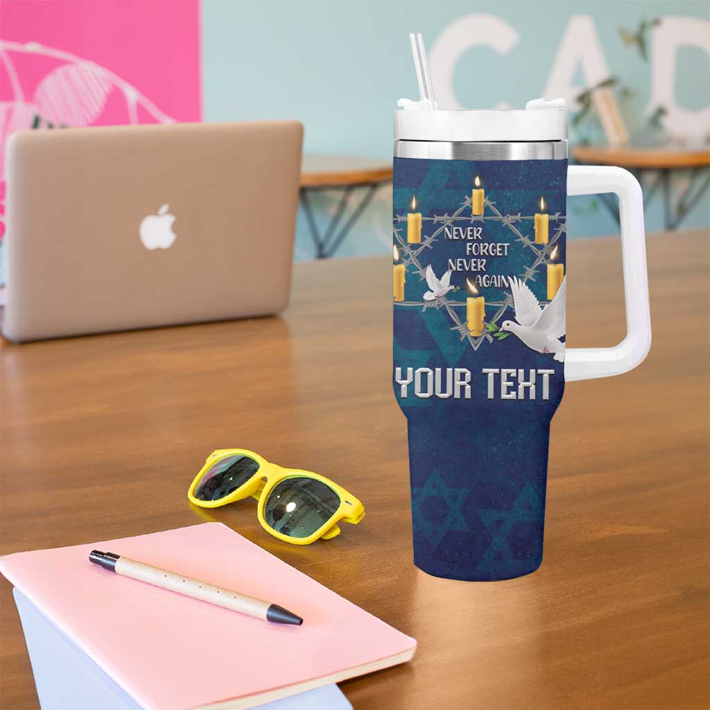 Personalised Israel Holocaust Remembrance Day Tumbler With Handle Yom HaShoah Never Forget Never Again