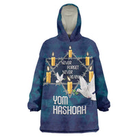 Personalised Israel Holocaust Remembrance Day Wearable Blanket Hoodie Yom HaShoah Never Forget Never Again