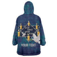 Personalised Israel Holocaust Remembrance Day Wearable Blanket Hoodie Yom HaShoah Never Forget Never Again