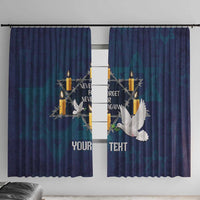 Personalised Israel Holocaust Remembrance Day Window Curtain Yom HaShoah Never Forget Never Again