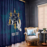 Personalised Israel Holocaust Remembrance Day Window Curtain Yom HaShoah Never Forget Never Again