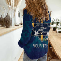 Personalised Israel Holocaust Remembrance Day Women Casual Shirt Yom HaShoah Never Forget Never Again