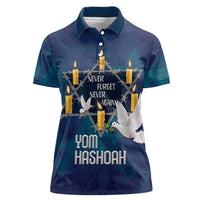 Personalised Israel Holocaust Remembrance Day Women Polo Shirt Yom HaShoah Never Forget Never Again