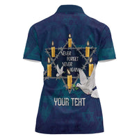 Personalised Israel Holocaust Remembrance Day Women Polo Shirt Yom HaShoah Never Forget Never Again
