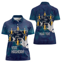 Personalised Israel Holocaust Remembrance Day Women Polo Shirt Yom HaShoah Never Forget Never Again