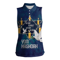 Personalised Israel Holocaust Remembrance Day Women Sleeveless Polo Shirt Yom HaShoah Never Forget Never Again
