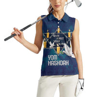 Personalised Israel Holocaust Remembrance Day Women Sleeveless Polo Shirt Yom HaShoah Never Forget Never Again