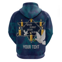 Personalised Israel Holocaust Remembrance Day Zip Hoodie Yom HaShoah Never Forget Never Again