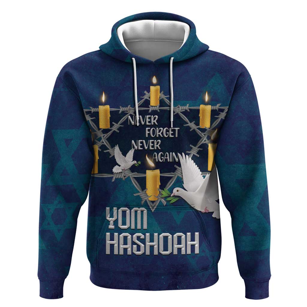 Personalised Israel Holocaust Remembrance Day Zip Hoodie Yom HaShoah Never Forget Never Again
