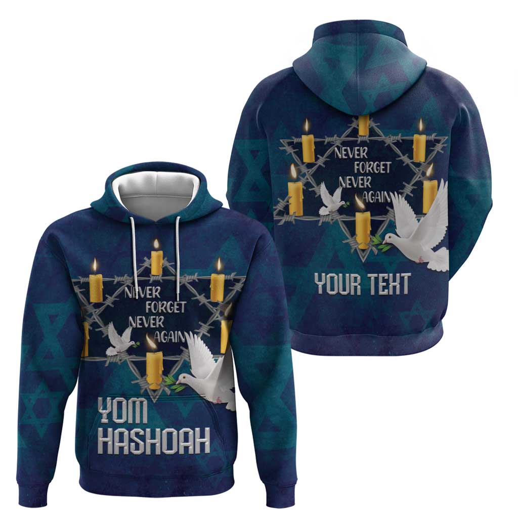 Personalised Israel Holocaust Remembrance Day Zip Hoodie Yom HaShoah Never Forget Never Again