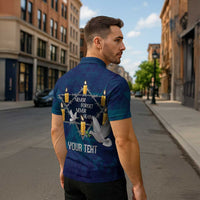 Personalised Israel Holocaust Remembrance Day Zipper Polo Shirt Yom HaShoah Never Forget Never Again