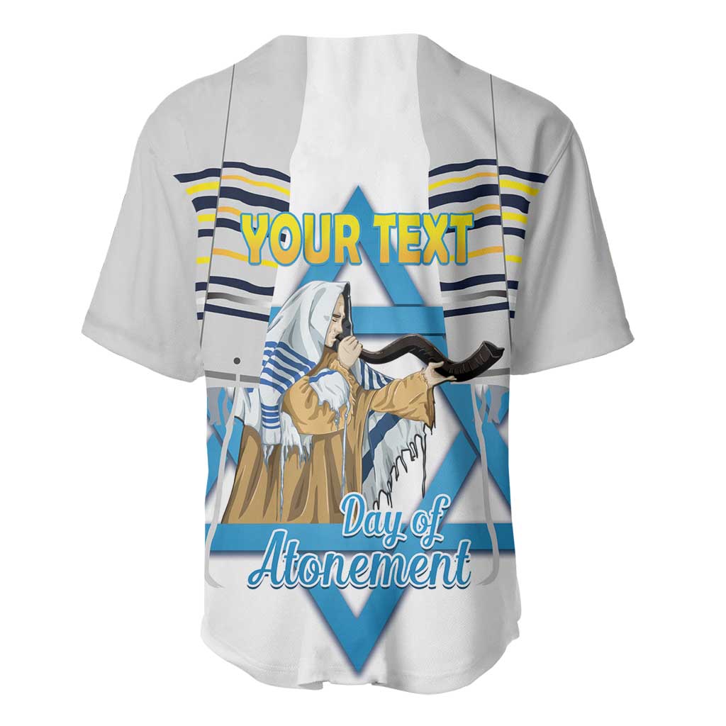 Personalised Yom Kippur Israel Baseball Jersey Day of Atonement Jewish Tallit