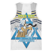 Personalised Yom Kippur Israel Basketball Jersey Day of Atonement Jewish Tallit