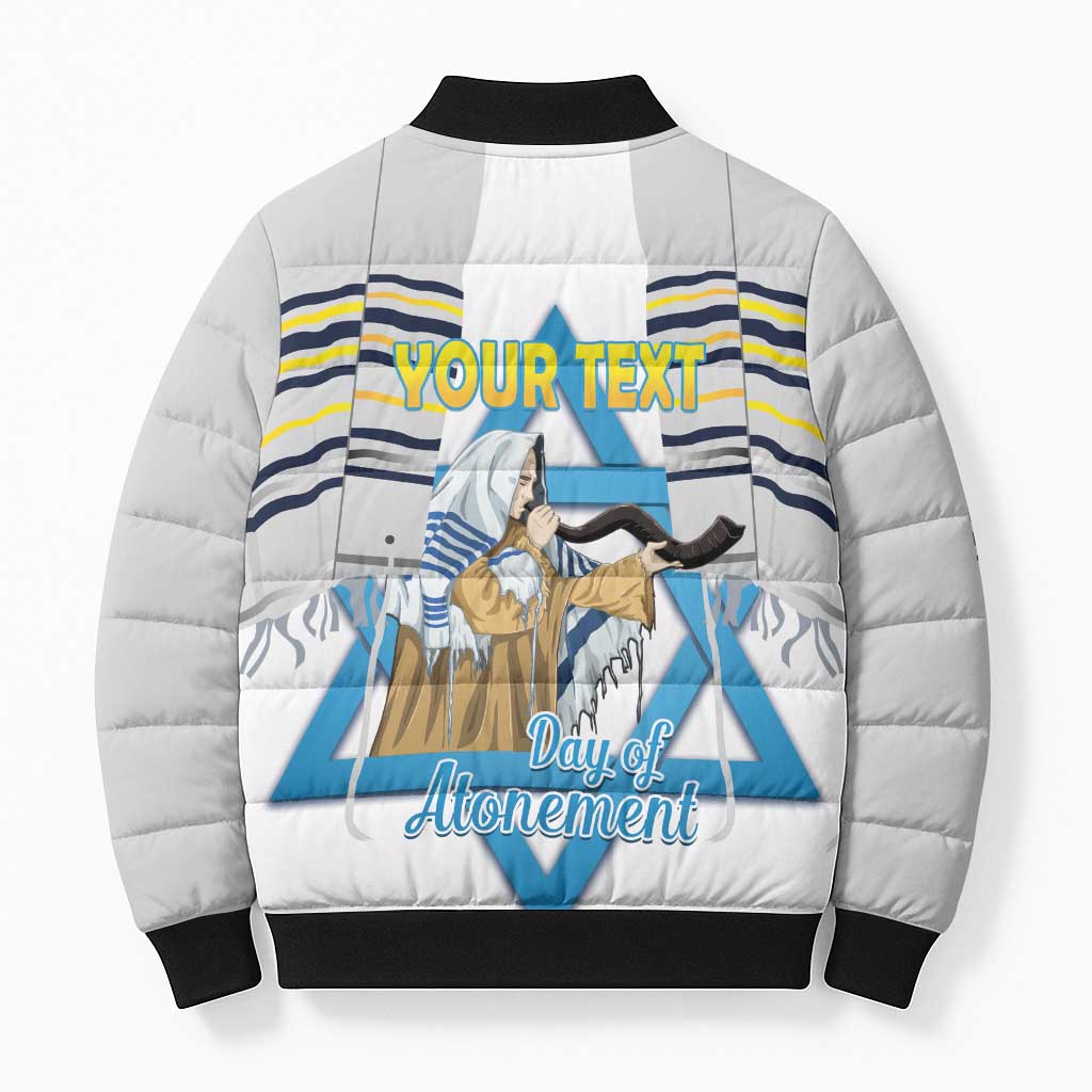Personalised Yom Kippur Israel Bomber Puffer Jacket Day of Atonement Jewish Tallit