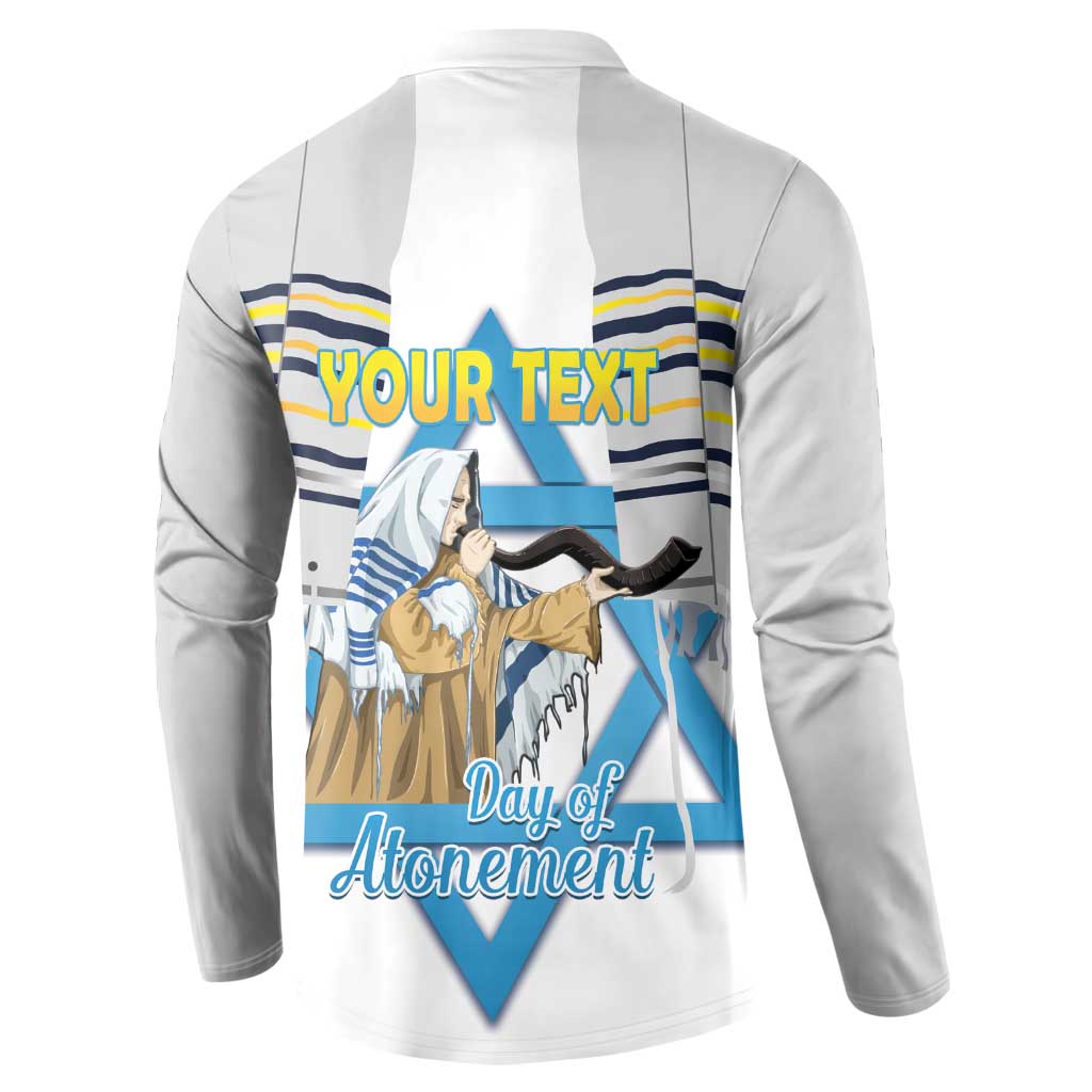 Personalised Yom Kippur Israel Button Sweatshirt Day of Atonement Jewish Tallit