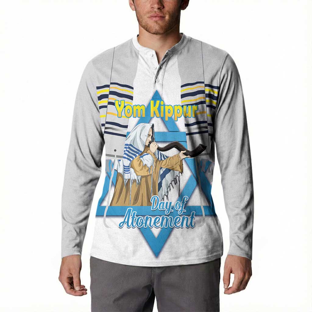 Personalised Yom Kippur Israel Button Sweatshirt Day of Atonement Jewish Tallit
