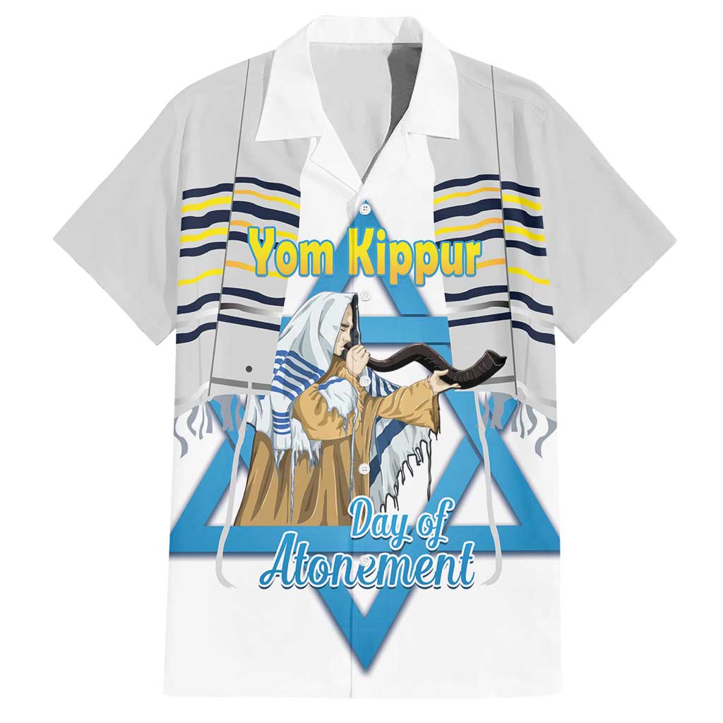 Personalised Yom Kippur Israel Hawaiian Shirt Day of Atonement Jewish Tallit