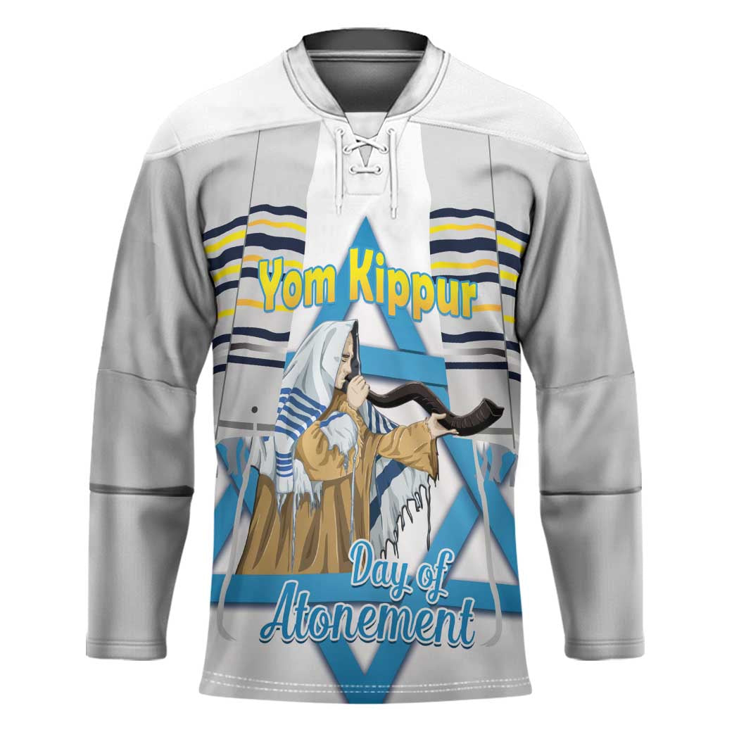 Personalised Yom Kippur Israel Hockey Jersey Day of Atonement Jewish Tallit